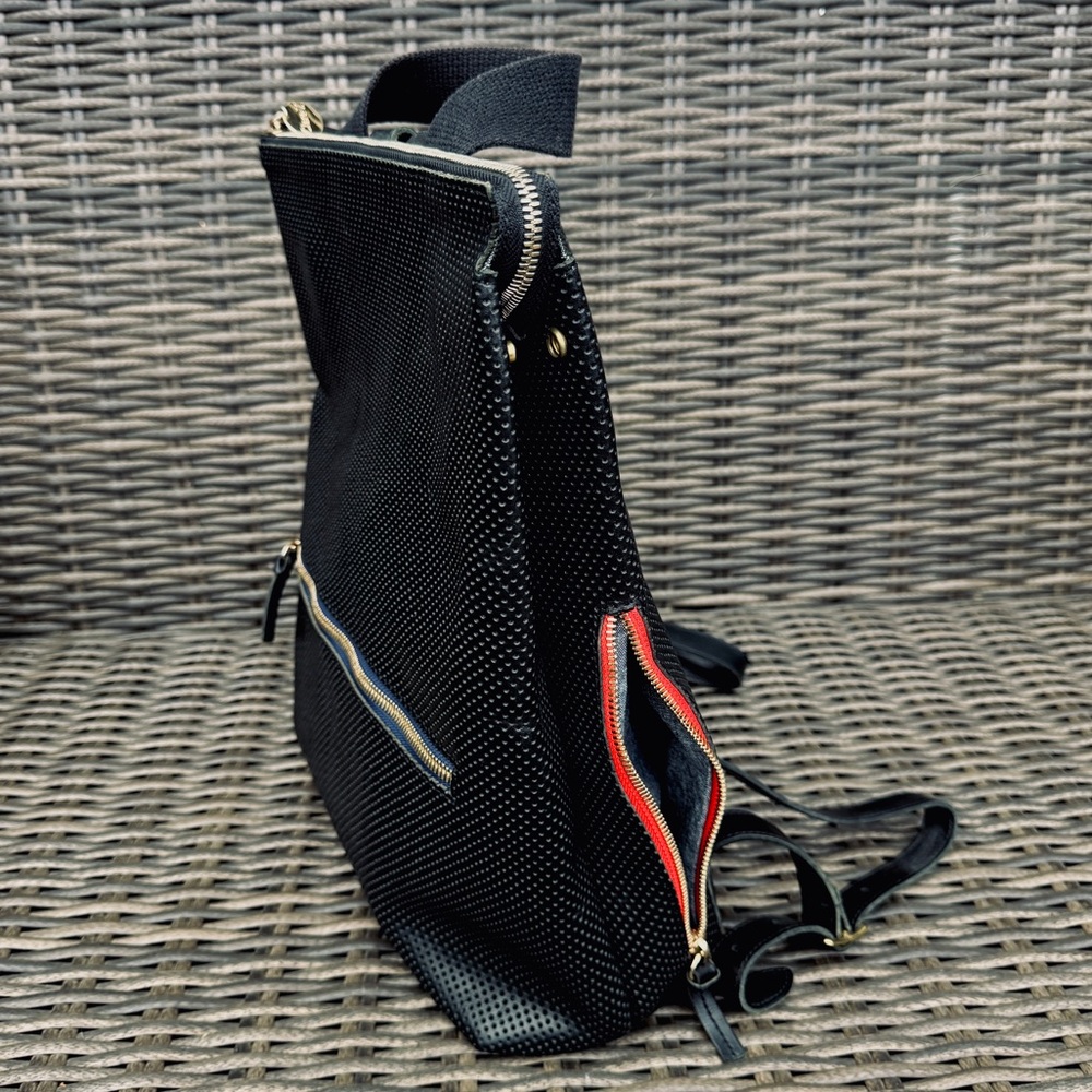 Clare V. Black Perforated Leather Remy Backpack